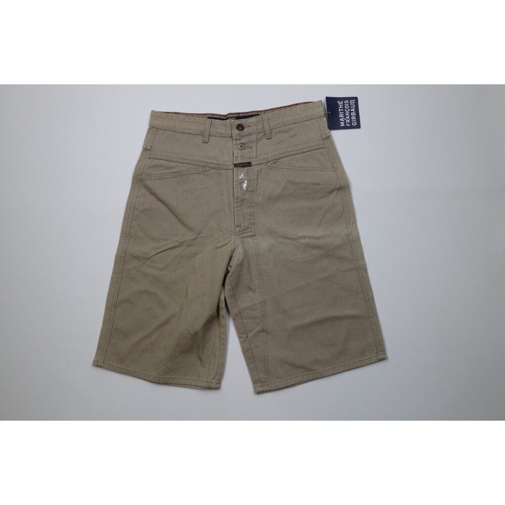Deadstock Vtg 90s Marithe Francois Girbaud Mens 32 Baggy Denim Jean Shorts Khaki